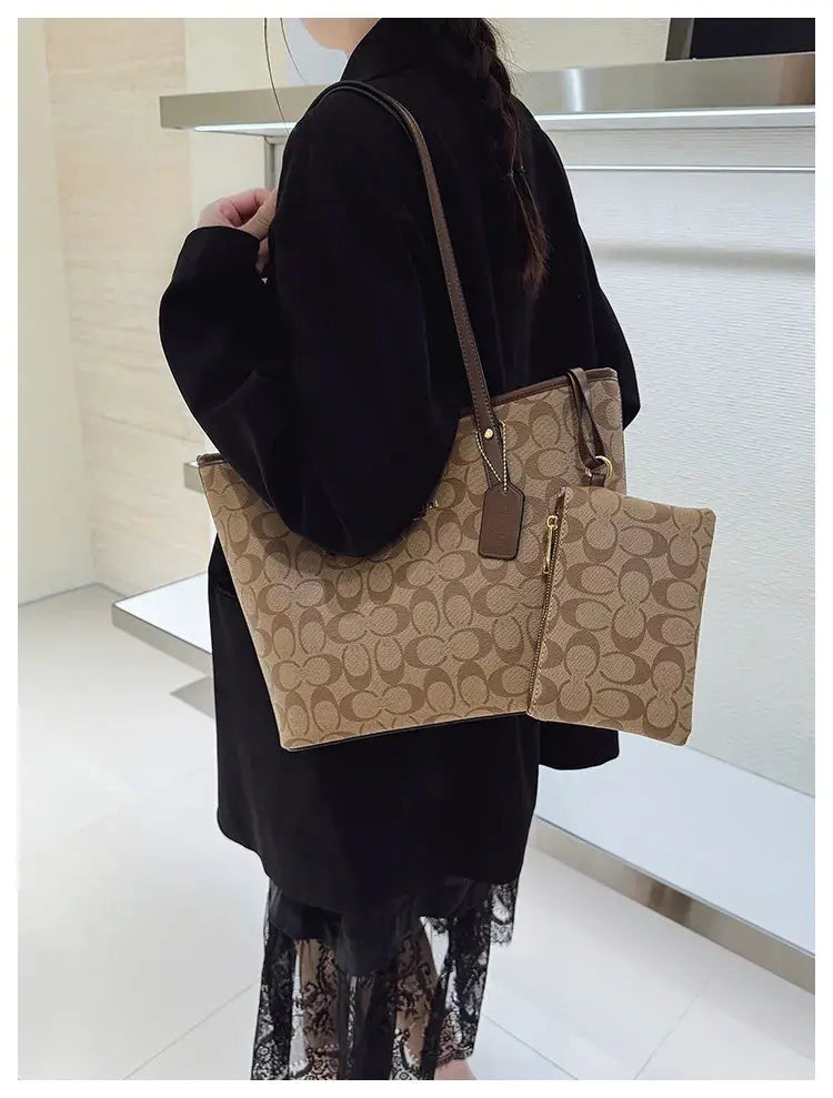 Luxury Designer Women'S One Shoulder Handbag Printed Vintage Paris Fashion Tote Bags Large -Capacity Portable Bag Cluch Bag Purs luxecrown.co.uk