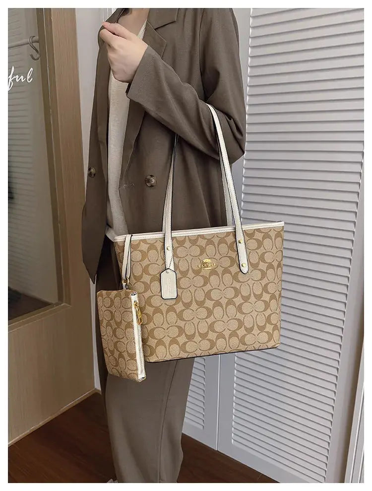 Luxury Designer Women'S One Shoulder Handbag Printed Vintage Paris Fashion Tote Bags Large -Capacity Portable Bag Cluch Bag Purs luxecrown.co.uk
