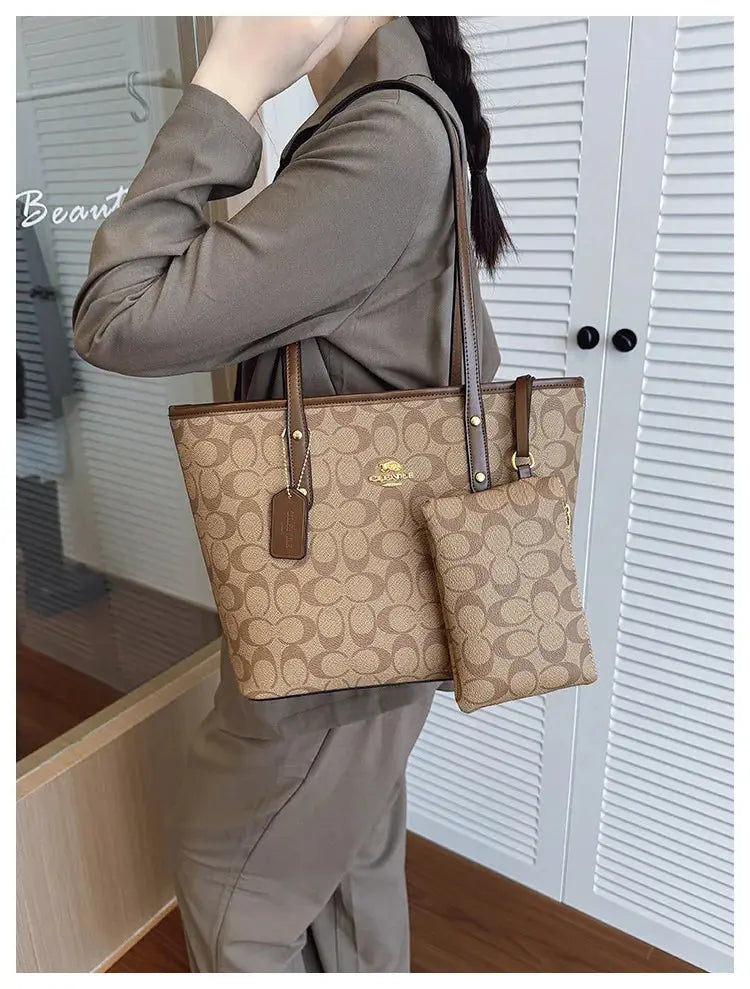 Luxury Designer Women'S One Shoulder Handbag Printed Vintage Paris Fashion Tote Bags Large -Capacity Portable Bag Cluch Bag Purs luxecrown.co.uk