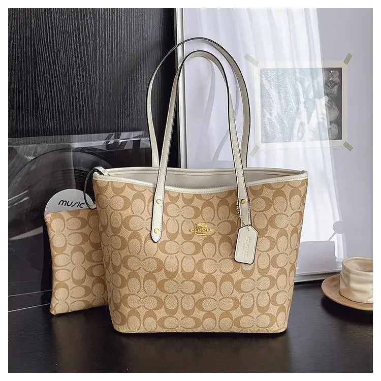 Luxury Designer Women'S One Shoulder Handbag Printed Vintage Paris Fashion Tote Bags Large -Capacity Portable Bag Cluch Bag Purs luxecrown.co.uk