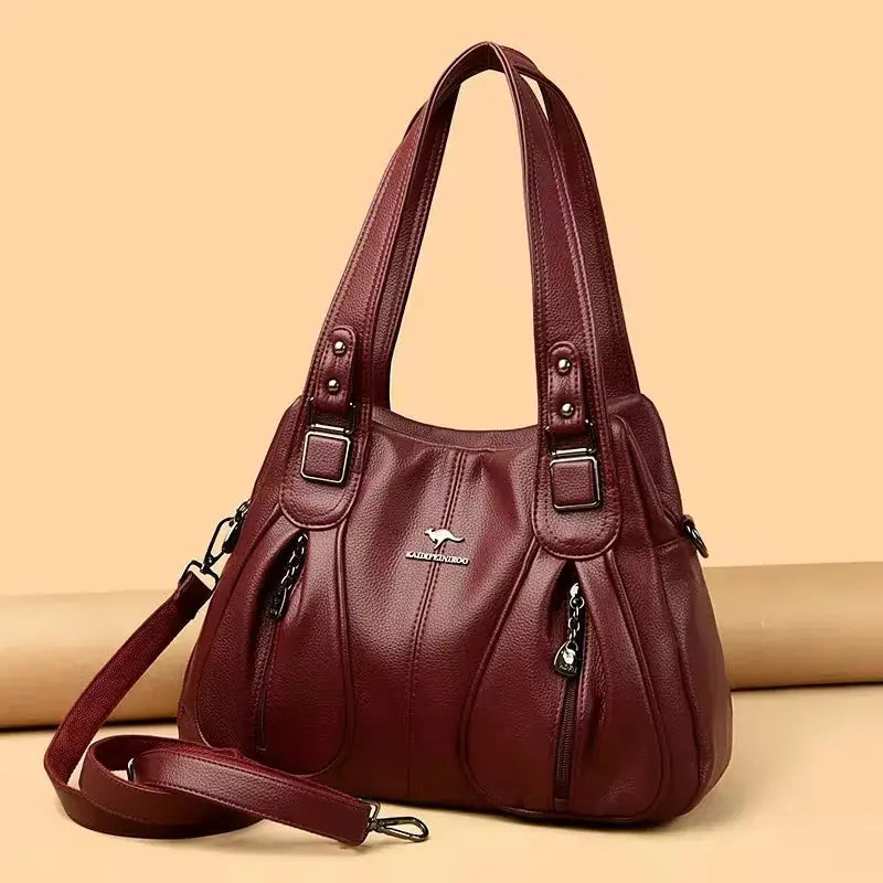 Luxury Handbag Fashion Print Large Capacity Soft Leather Women Shoulder Crossbody Bag Leisure Designer Ladies Purses and Handbag luxecrown.co.uk