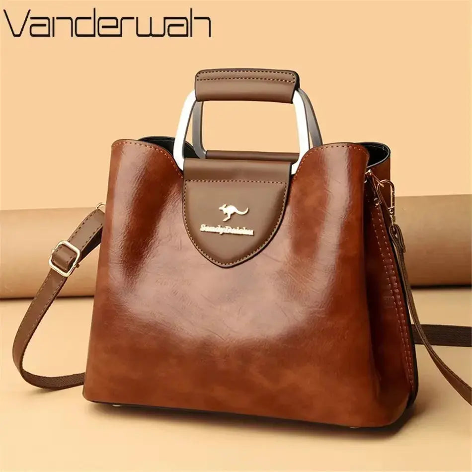 Luxury Handbag Fashion Print Large Capacity Soft Leather Women Shoulder Crossbody Bag Leisure Designer Ladies Purses and Handbag luxecrown.co.uk