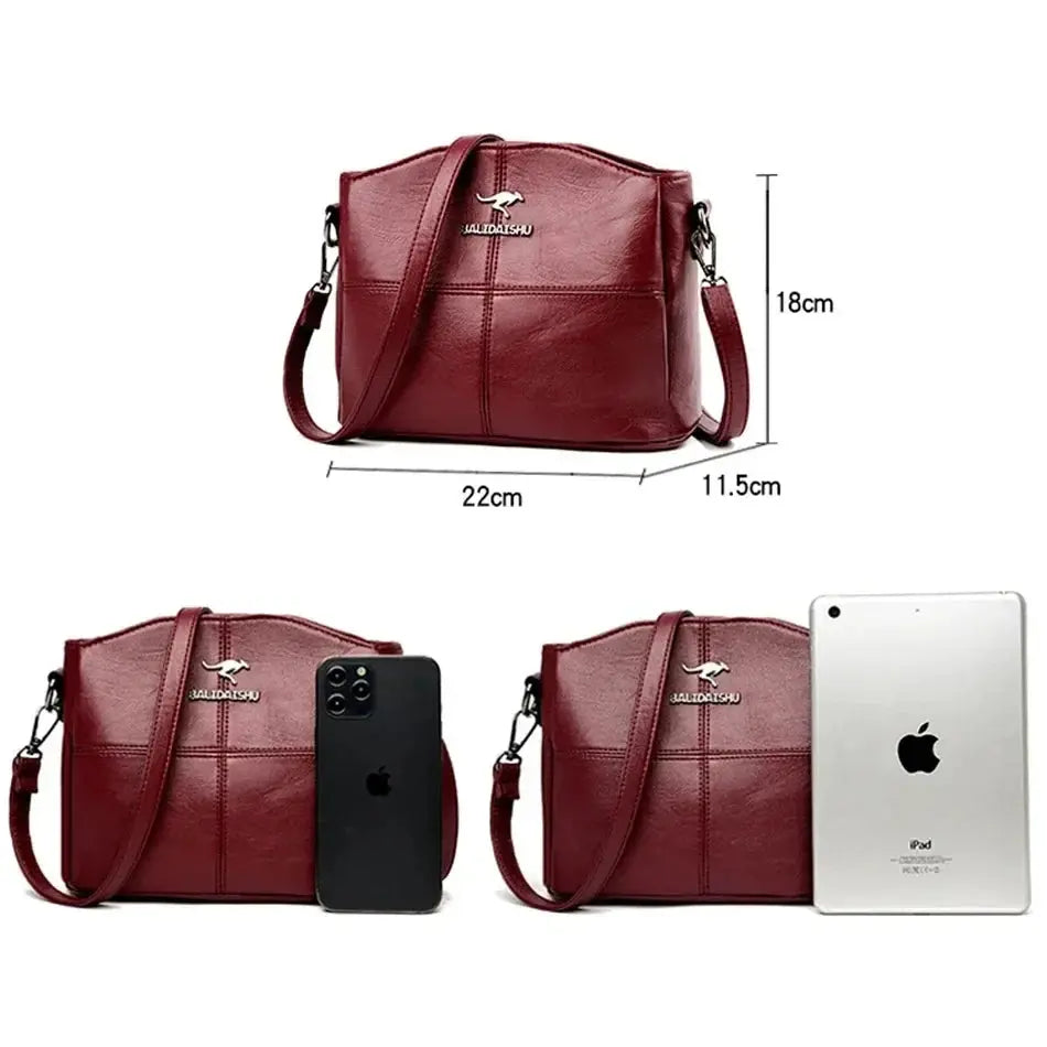 Luxury Handbag Fashion Print Large Capacity Soft Leather Women Shoulder Crossbody Bag Leisure Designer Ladies Purses and Handbag luxecrown.co.uk