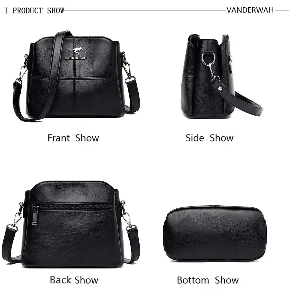 Luxury Handbag Fashion Print Large Capacity Soft Leather Women Shoulder Crossbody Bag Leisure Designer Ladies Purses and Handbag luxecrown.co.uk