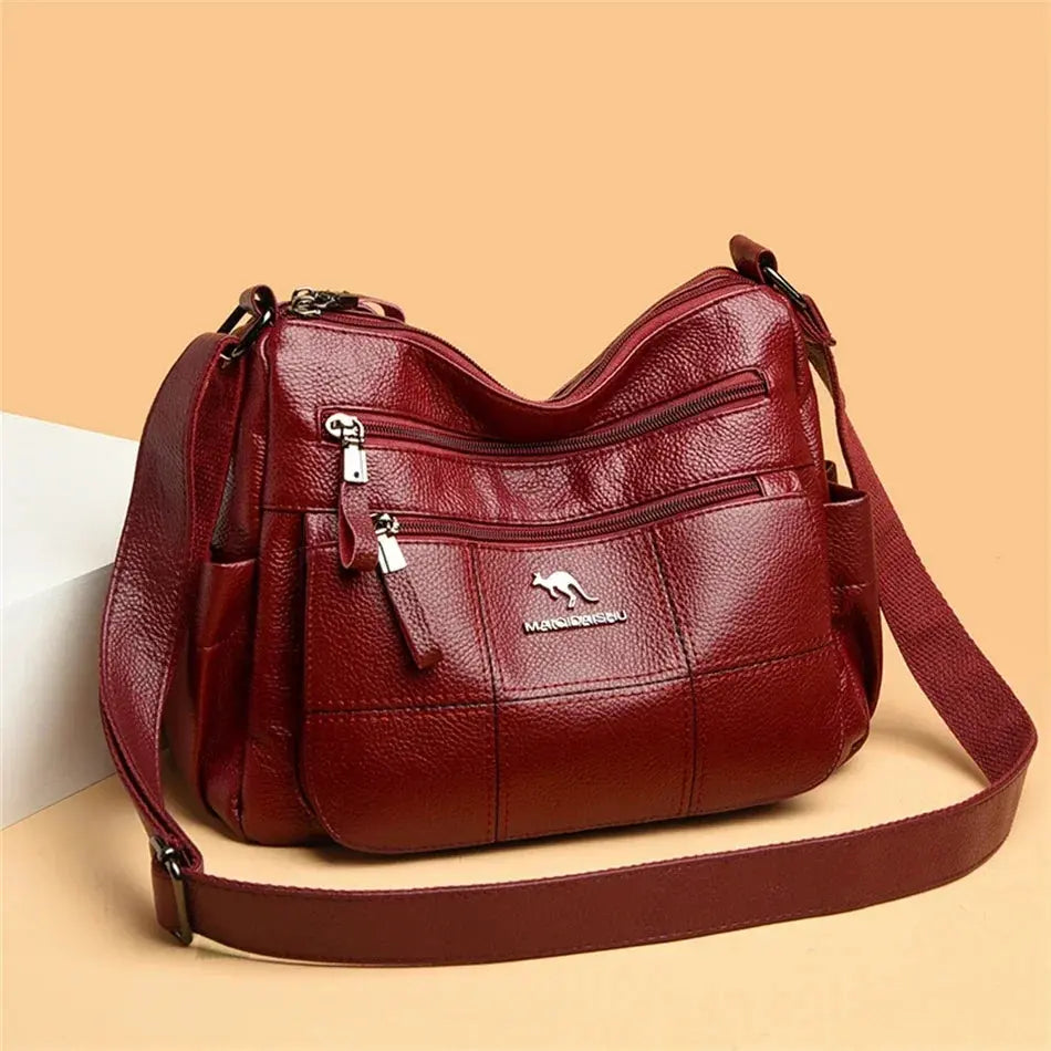 Luxury Handbag Fashion Print Large Capacity Soft Leather Women Shoulder Crossbody Bag Leisure Designer Ladies Purses and Handbag luxecrown.co.uk