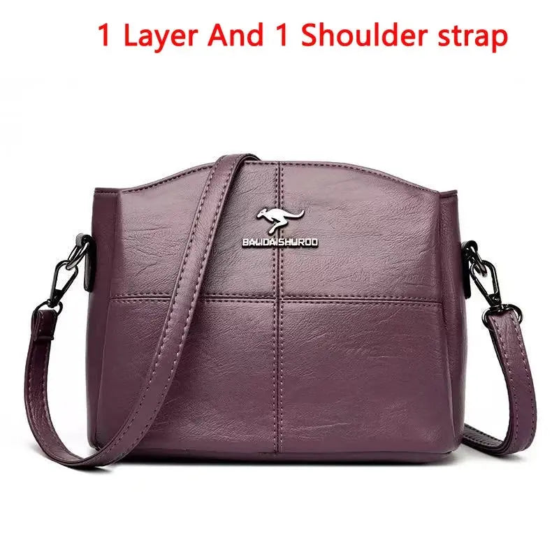 Luxury Handbag Fashion Print Large Capacity Soft Leather Women Shoulder Crossbody Bag Leisure Designer Ladies Purses and Handbag luxecrown.co.uk