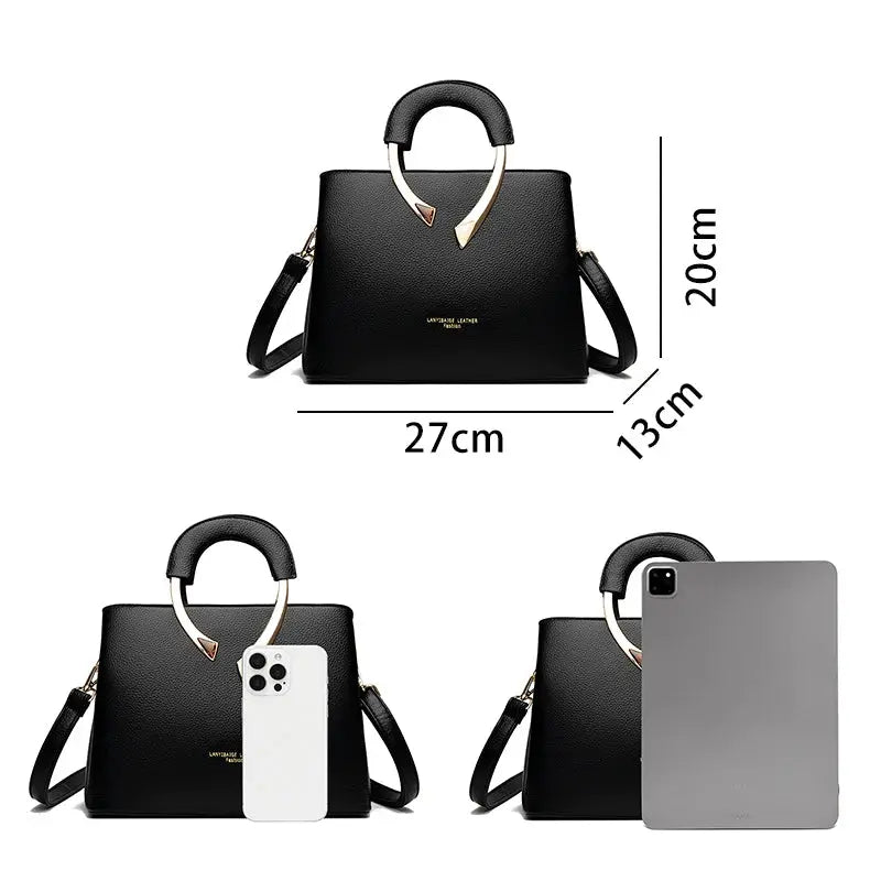Luxury Handbags Women Bags Designer 3 Layers Soft Leather Shoulder Crossbody Sac Ladies Large Capacity Shopping Messenger Tote luxecrown.co.uk