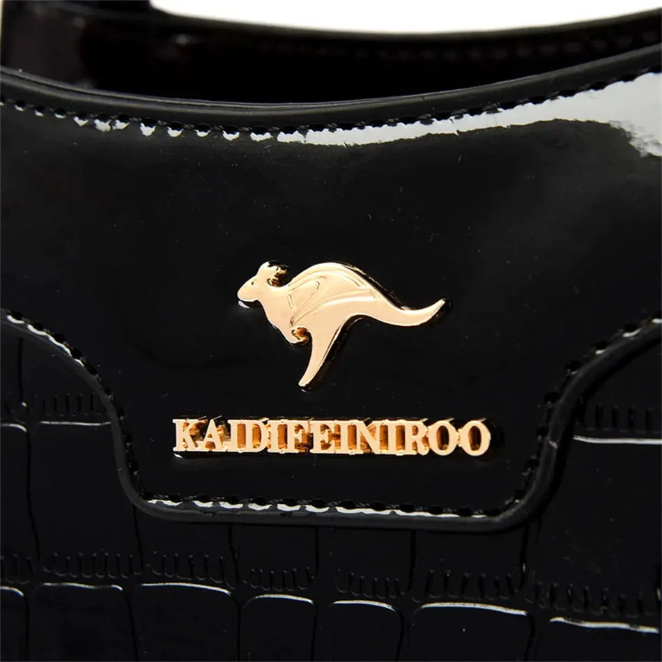 Luxury Patent Leather Handbags for Women Designer Crocodile Pattern Women's Shoulder Crossbody Bag Hobos Ladies Messenger Stone Streetsharks