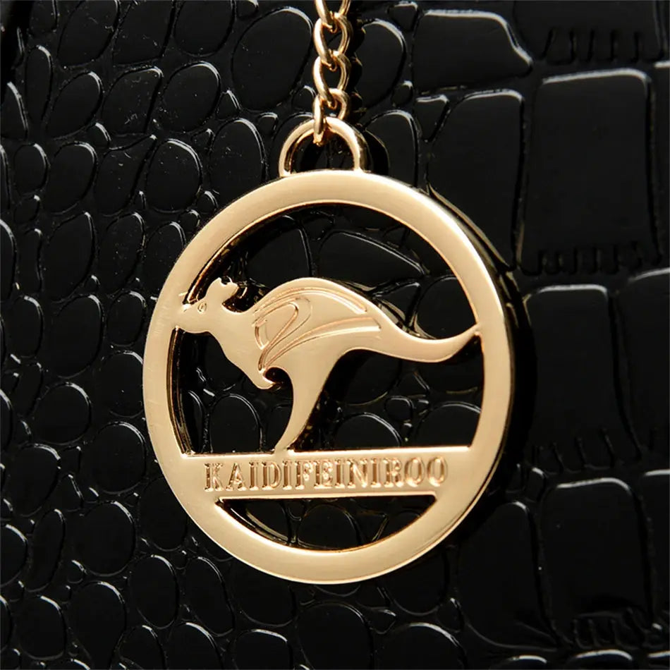 Luxury Patent Leather Handbags for Women Designer Crocodile Pattern Women's Shoulder Crossbody Bag Hobos Ladies Messenger Stone Streetsharks