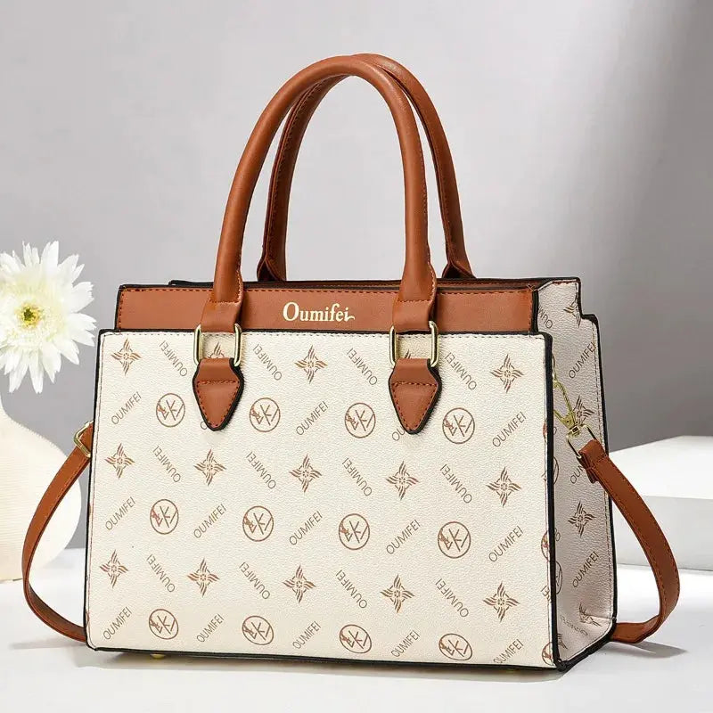 Luxury Print Leather Women'S Handbag New Designer Women'S Shoulder Bag Large Capacity Crossbody Bag Commuter Women Tote Bag luxecrown.co.uk