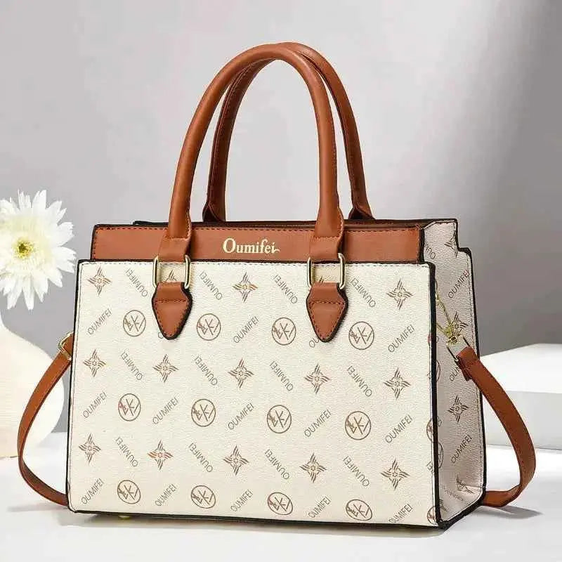 Luxury Print Leather Women'S Handbag New Designer Women'S Shoulder Bag Large Capacity Crossbody Bag Commuter Women Tote Bag