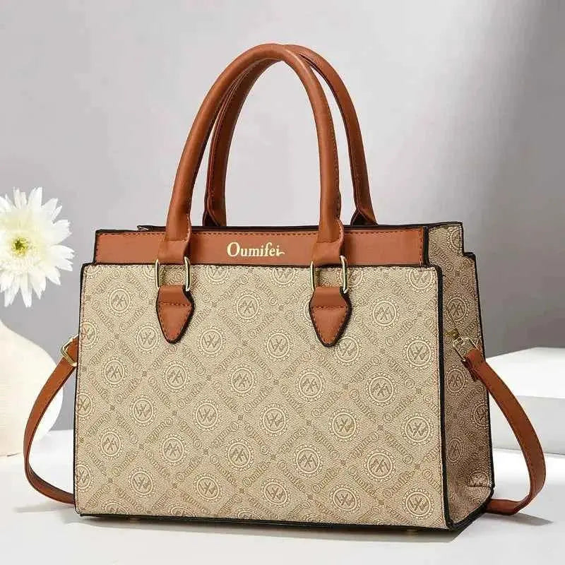 Luxury Print Leather Women'S Handbag New Designer Women'S Shoulder Bag Large Capacity Crossbody Bag Commuter Women Tote Bag