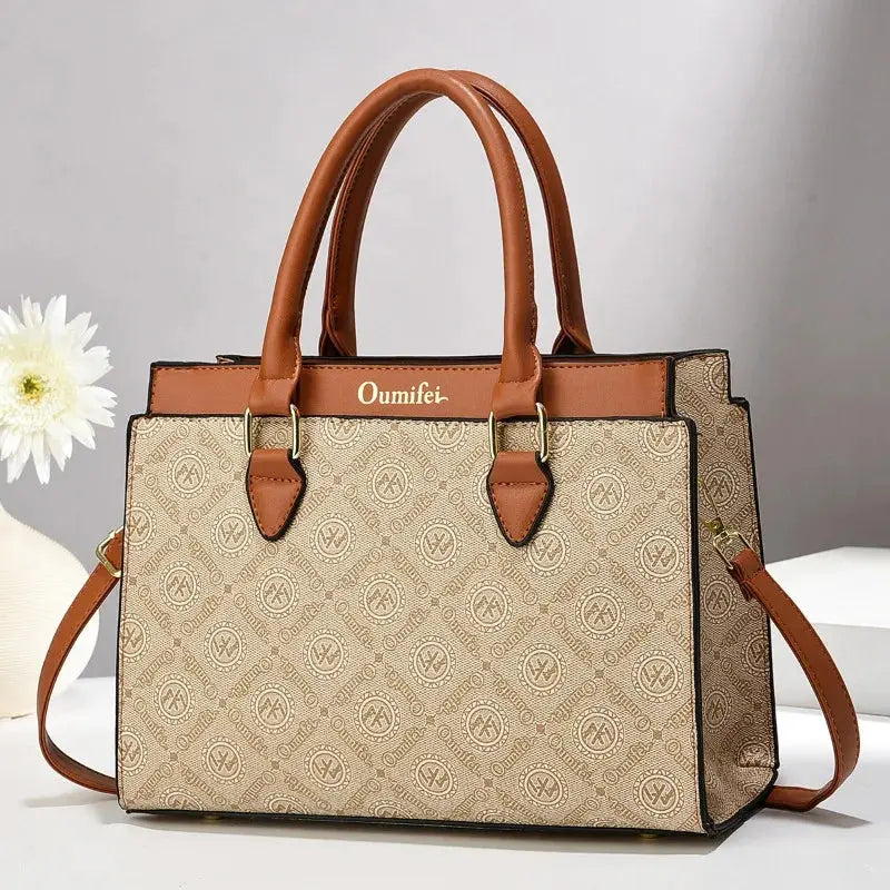 Luxury Print Leather Women'S Handbag New Designer Women'S Shoulder Bag Large Capacity Crossbody Bag Commuter Women Tote Bag luxecrown.co.uk