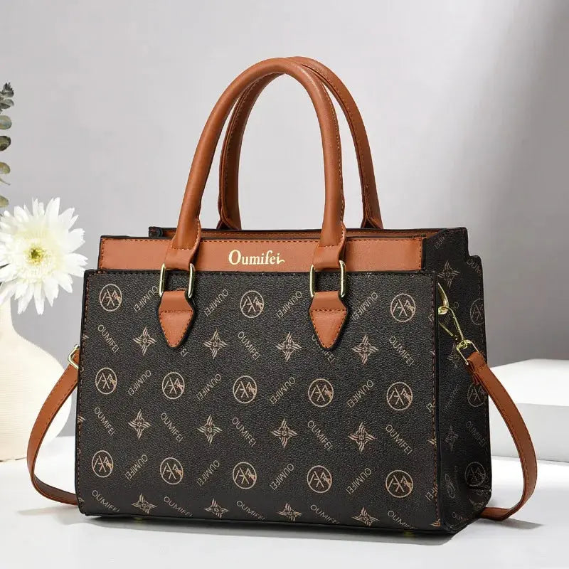 Luxury Print Leather Women'S Handbag New Designer Women'S Shoulder Bag Large Capacity Crossbody Bag Commuter Women Tote Bag luxecrown.co.uk