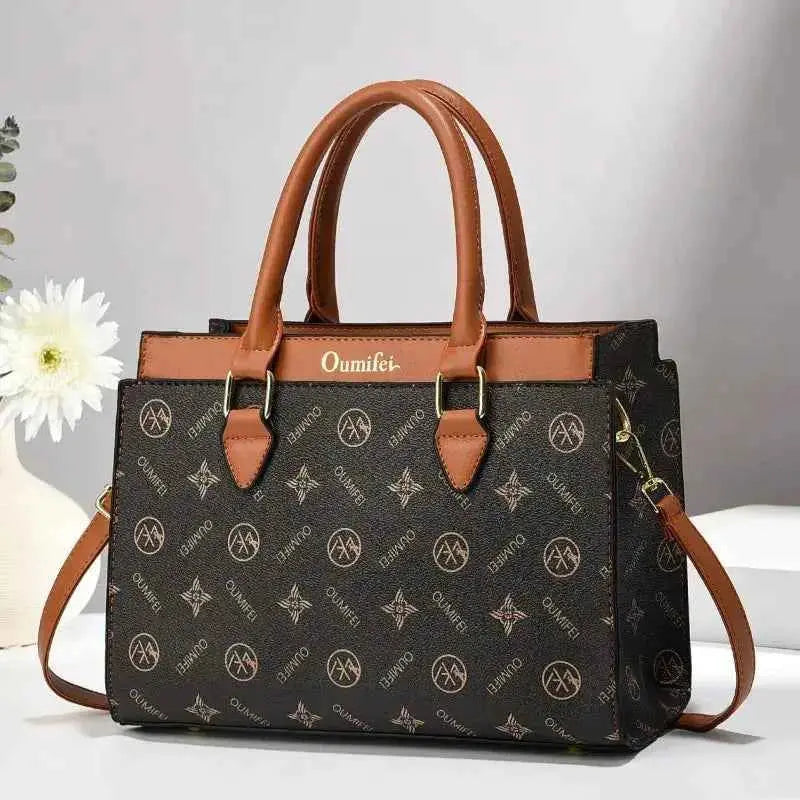 Luxury Print Leather Women'S Handbag New Designer Women'S Shoulder Bag Large Capacity Crossbody Bag Commuter Women Tote Bag