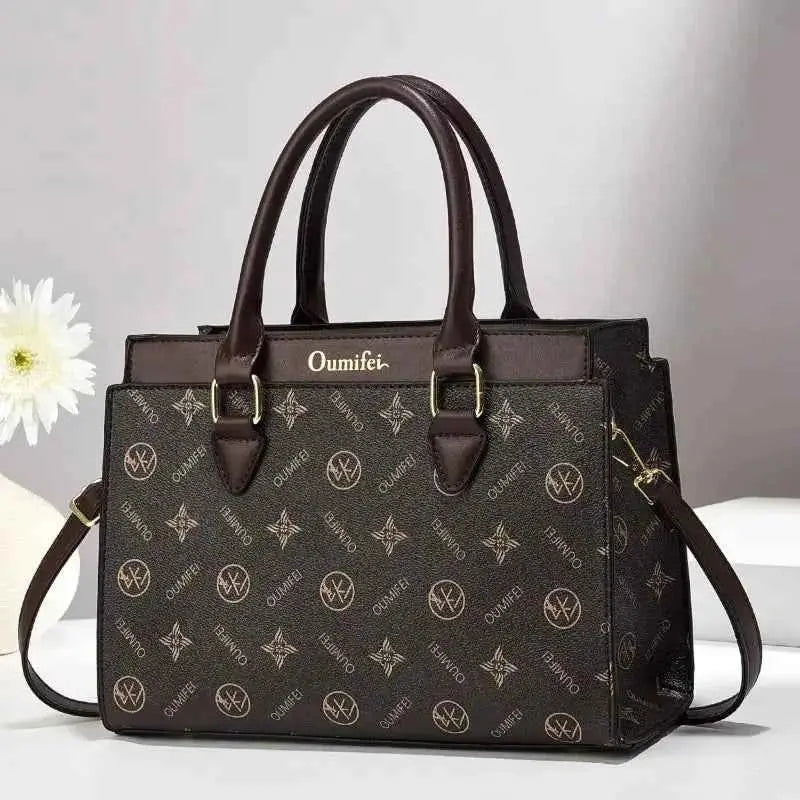 Luxury Print Leather Women'S Handbag New Designer Women'S Shoulder Bag Large Capacity Crossbody Bag Commuter Women Tote Bag
