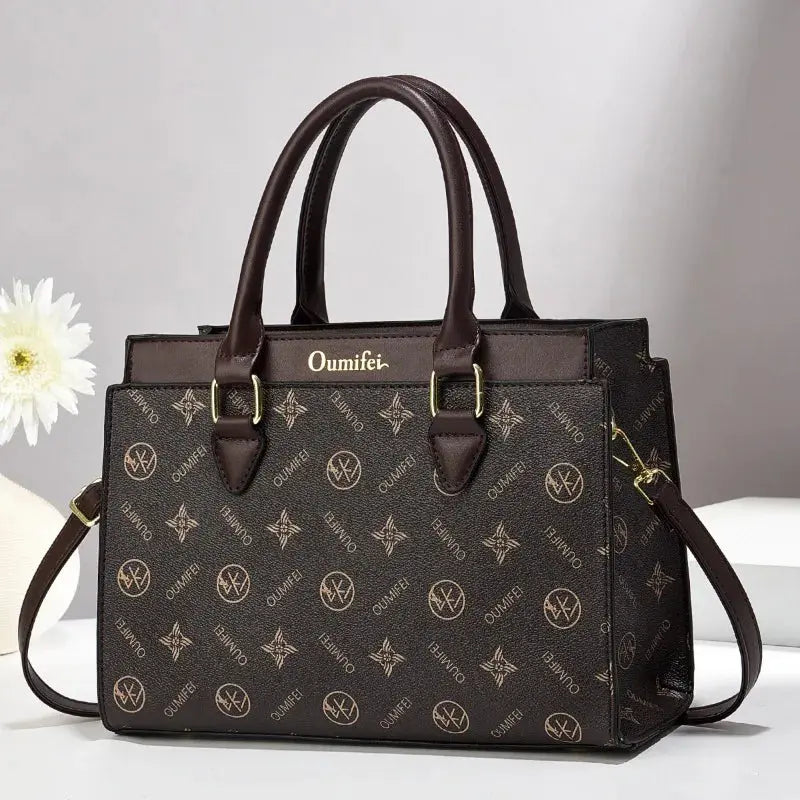 Luxury Print Leather Women'S Handbag New Designer Women'S Shoulder Bag Large Capacity Crossbody Bag Commuter Women Tote Bag luxecrown.co.uk
