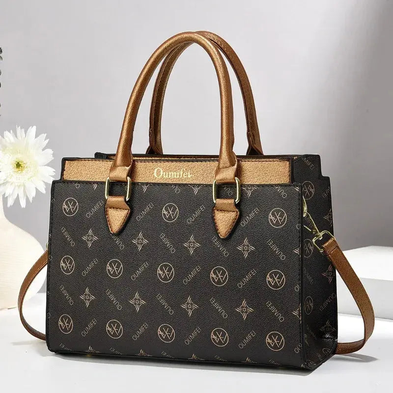 Luxury Print Leather Women'S Handbag New Designer Women'S Shoulder Bag Large Capacity Crossbody Bag Commuter Women Tote Bag luxecrown.co.uk