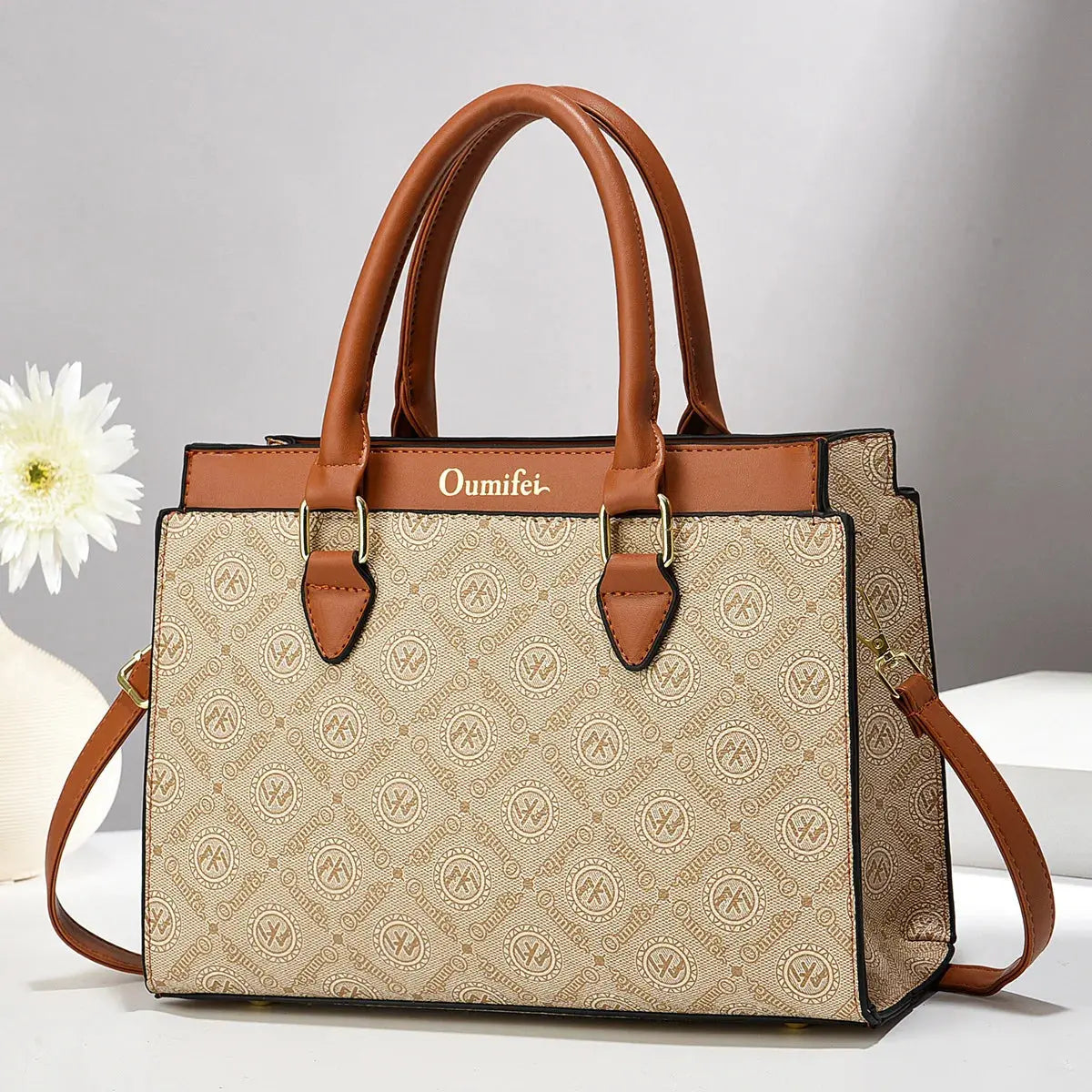 Luxury Print Leather Women'S Handbag New Designer Women'S Shoulder Bag Large Capacity Crossbody Bag Commuter Women Tote Bag luxecrown.co.uk