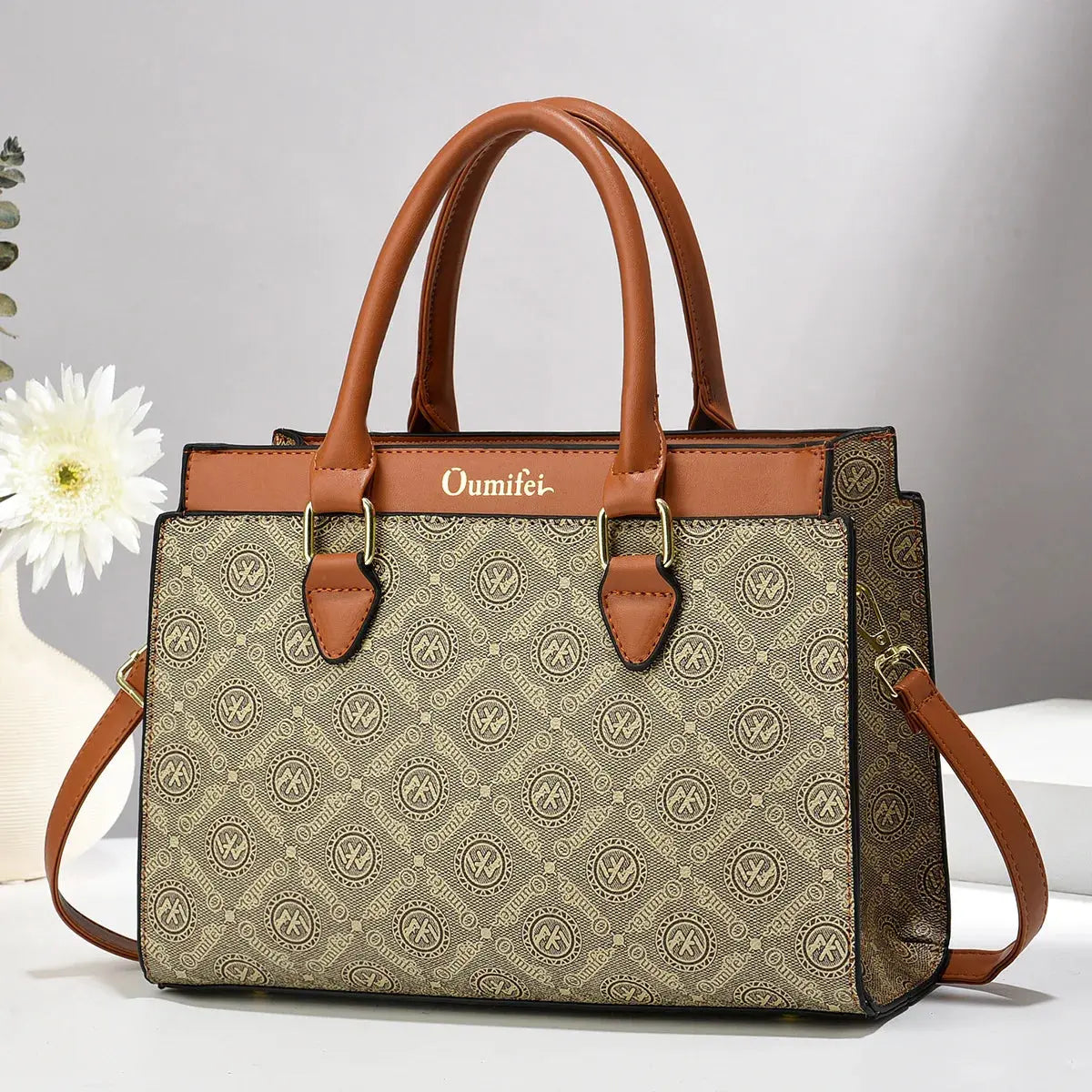 Luxury Print Leather Women'S Handbag New Designer Women'S Shoulder Bag Large Capacity Crossbody Bag Commuter Women Tote Bag luxecrown.co.uk
