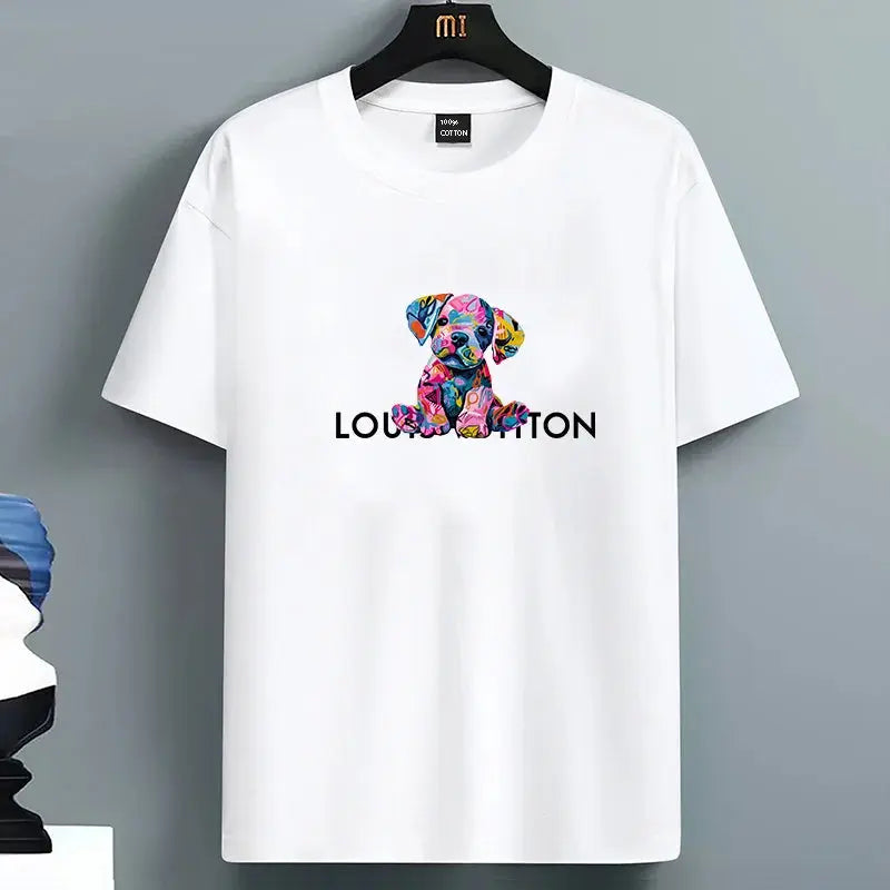 Luxury PrintT-shirts for Men High Quality 100% Cotton O-neck Short Sleeved Summer Daily Casual Sports Cool Tees City Vibe Tops luxecrown.co.uk