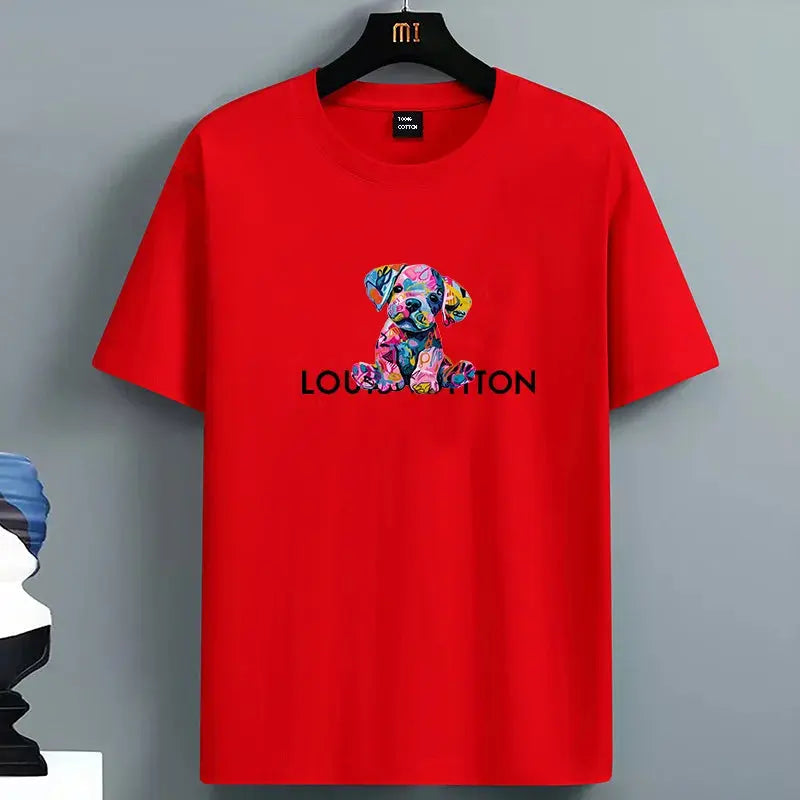 Luxury PrintT-shirts for Men High Quality 100% Cotton O-neck Short Sleeved Summer Daily Casual Sports Cool Tees City Vibe Tops luxecrown.co.uk