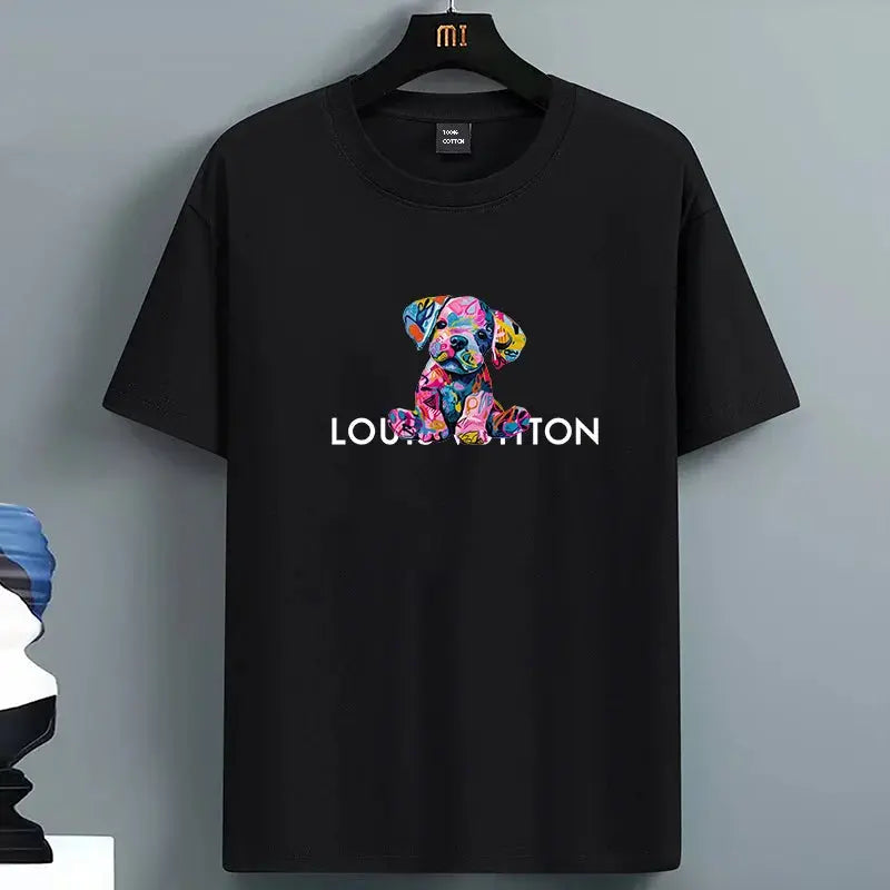 Luxury PrintT-shirts for Men High Quality 100% Cotton O-neck Short Sleeved Summer Daily Casual Sports Cool Tees City Vibe Tops luxecrown.co.uk