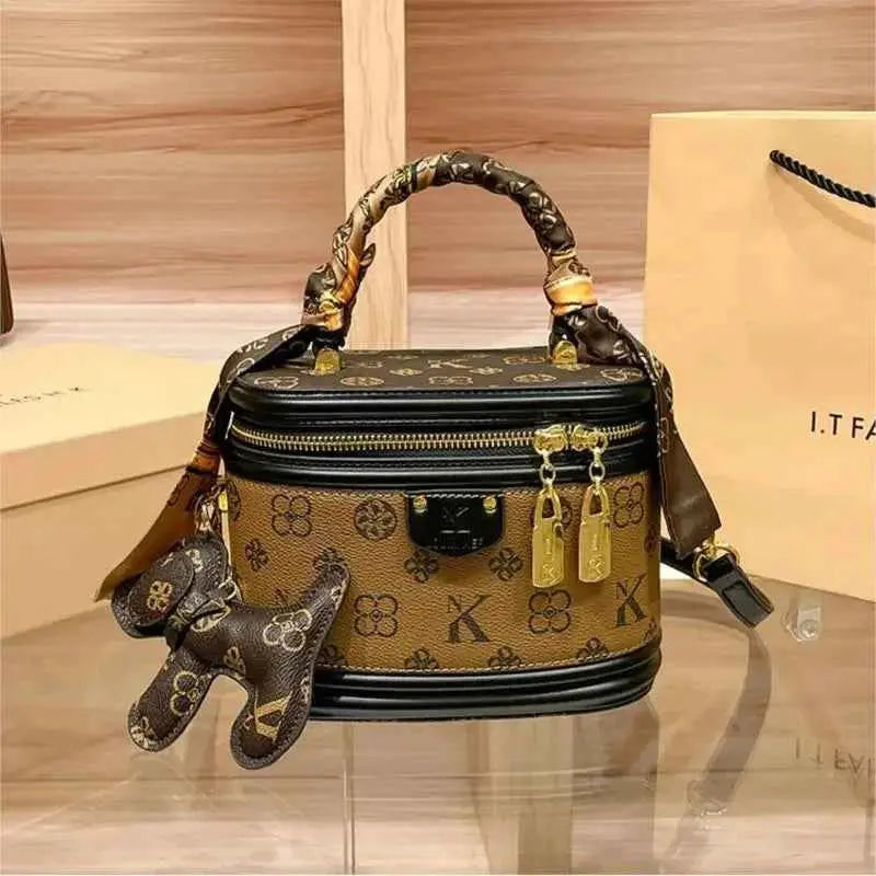Luxury brand handbag 2025 new high-end designer box bag, bucket bag, single shoulder diagonal cross bag, fashionable