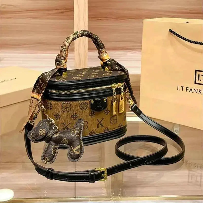 Luxury brand handbag 2025 new high-end designer box bag, bucket bag, single shoulder diagonal cross bag, fashionable