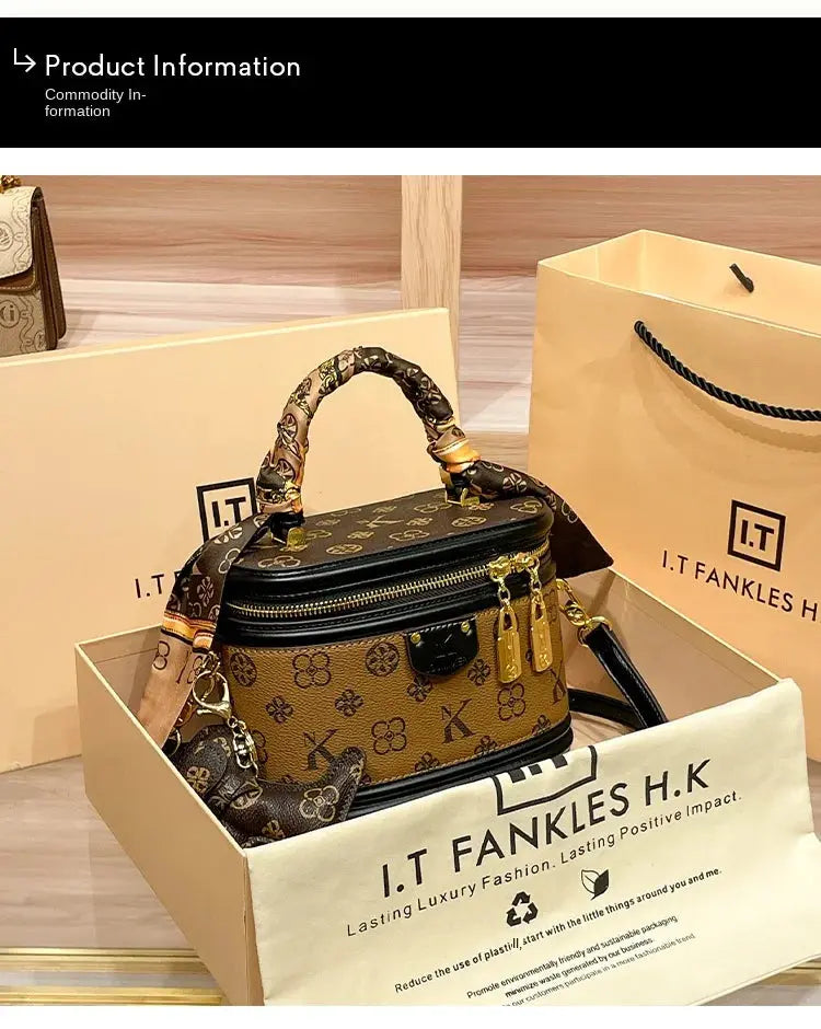 Luxury brand handbag 2025 new high-end designer box bag, bucket bag, single shoulder diagonal cross bag, fashionable luxecrown.co.uk