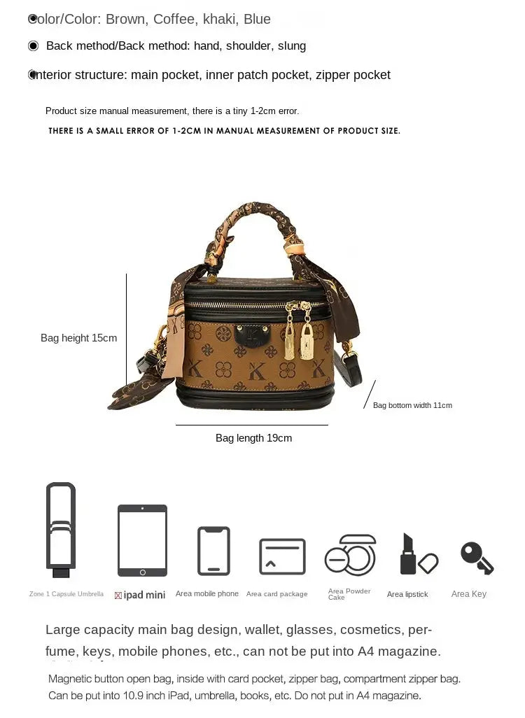 Luxury brand handbag 2025 new high-end designer box bag, bucket bag, single shoulder diagonal cross bag, fashionable luxecrown.co.uk