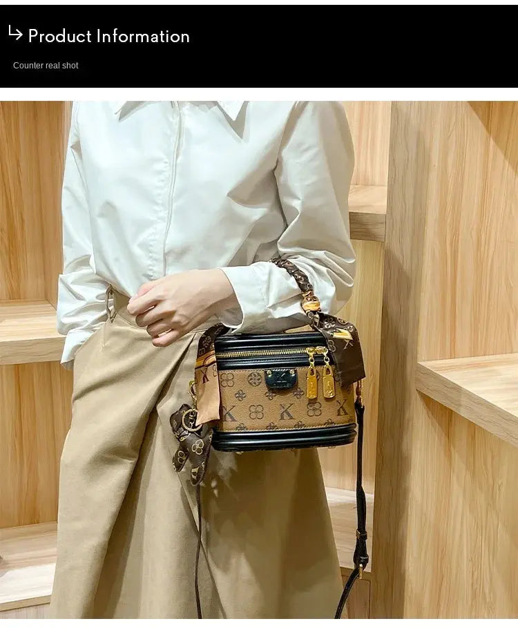 Luxury brand handbag 2025 new high-end designer box bag, bucket bag, single shoulder diagonal cross bag, fashionable luxecrown.co.uk