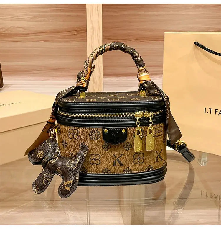Luxury brand handbag 2025 new high-end designer box bag, bucket bag, single shoulder diagonal cross bag, fashionable luxecrown.co.uk