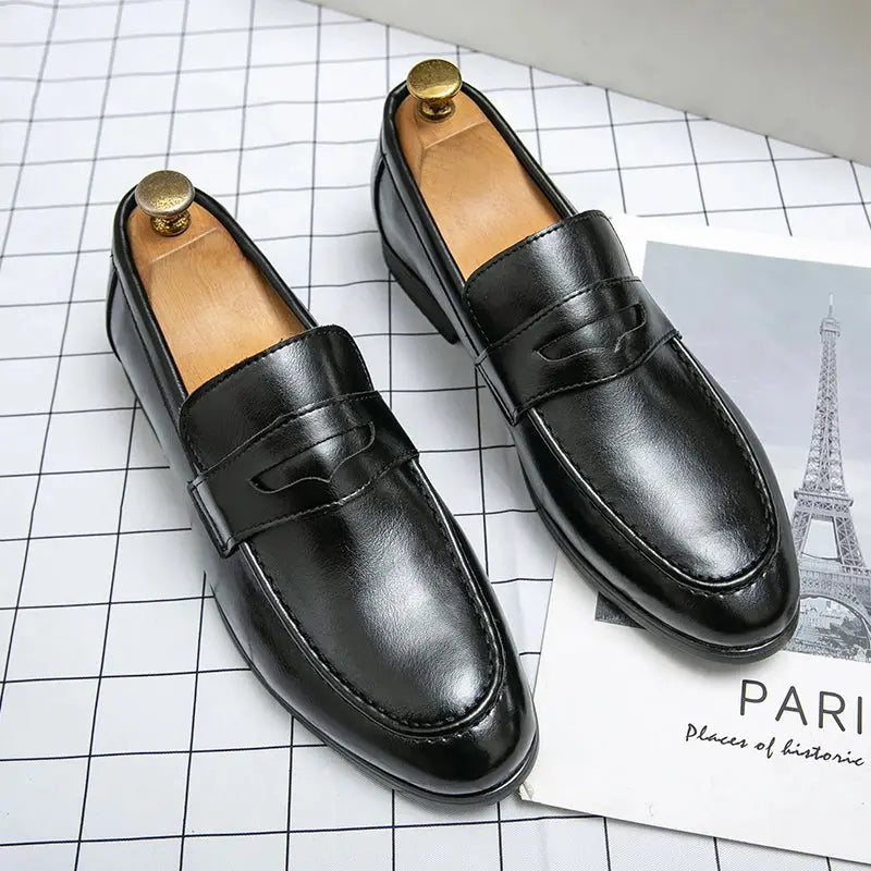 Men Casual Leather Shoes Dress Leather Loafers Men Classic Casual Business Shoes Trend Formal Party Social Leather Shoes Male luxecrown.co.uk