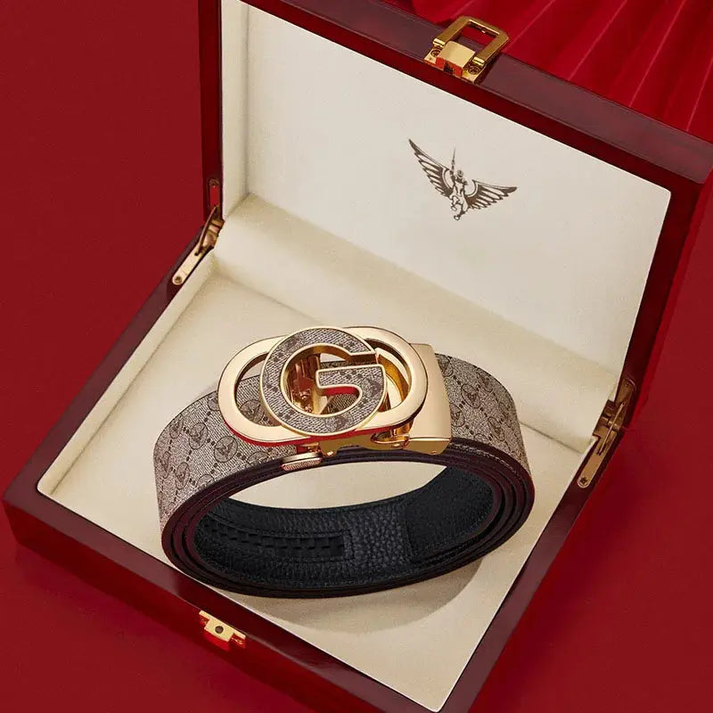 Men designer Belts PVC Leather with  Personalised “g” Buckle Fashionable Women Belts Ratcheting Luxury Streetsharks
