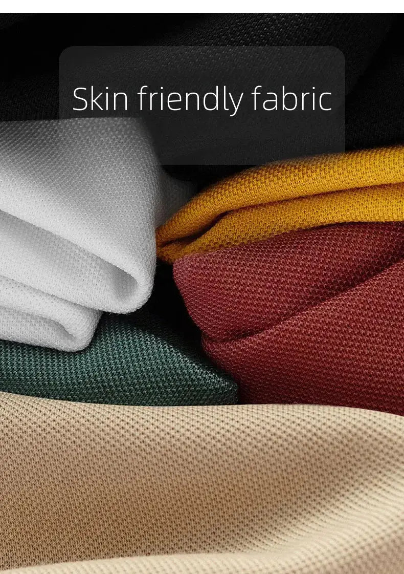 Men's Fashion 2025 Short sleeved Summer Polo Shirt High end Design Exquisite Ice Silk Embroidered Breathable T-shirt luxecrown.co.uk