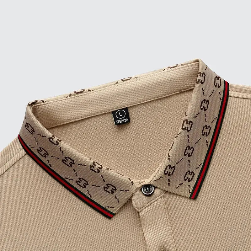 Men's Fashion 2025 Short sleeved Summer Polo Shirt High end Design Exquisite Ice Silk Embroidered Breathable T-shirt luxecrown.co.uk