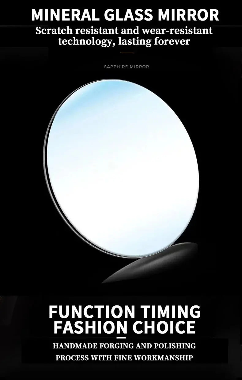 Men's Watch Multifunctional Threes Hands and Six Sub-dials Quartz Wristwatch Night Light Waterproof Business Fashion Male Clock luxecrown.co.uk