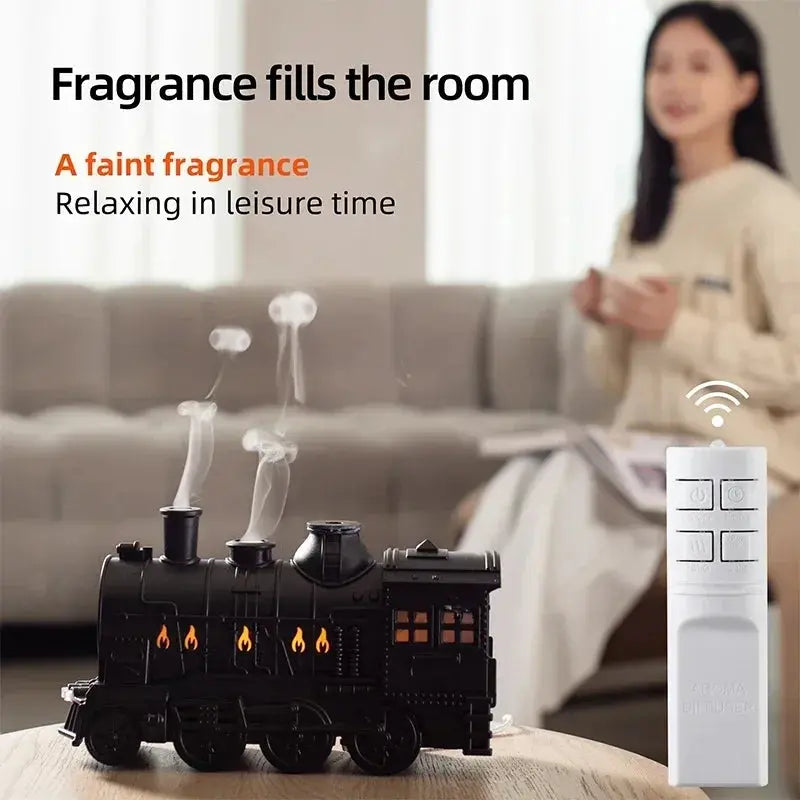 Mini Train Shape Aromatherapy Essential Oil Diffuser Ultrasonic Cool Mist Air Humidifier with LED Lamp Aroma Difusor Atomizer Streetsharks