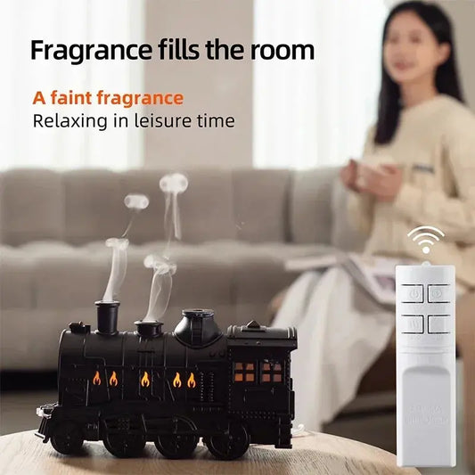 Mini Train Shape Aromatherapy Essential Oil Diffuser Ultrasonic Cool Mist Air Humidifier with LED Lamp Aroma Difusor Atomizer Streetsharks