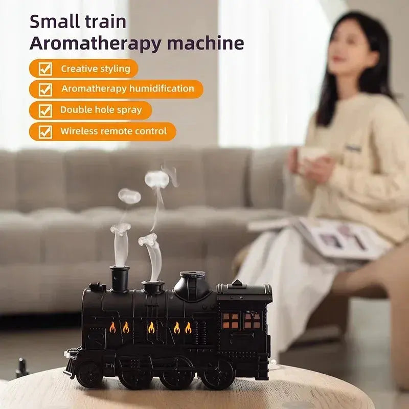 Mini Train Shape Aromatherapy Essential Oil Diffuser Ultrasonic Cool Mist Air Humidifier with LED Lamp Aroma Difusor Atomizer Streetsharks