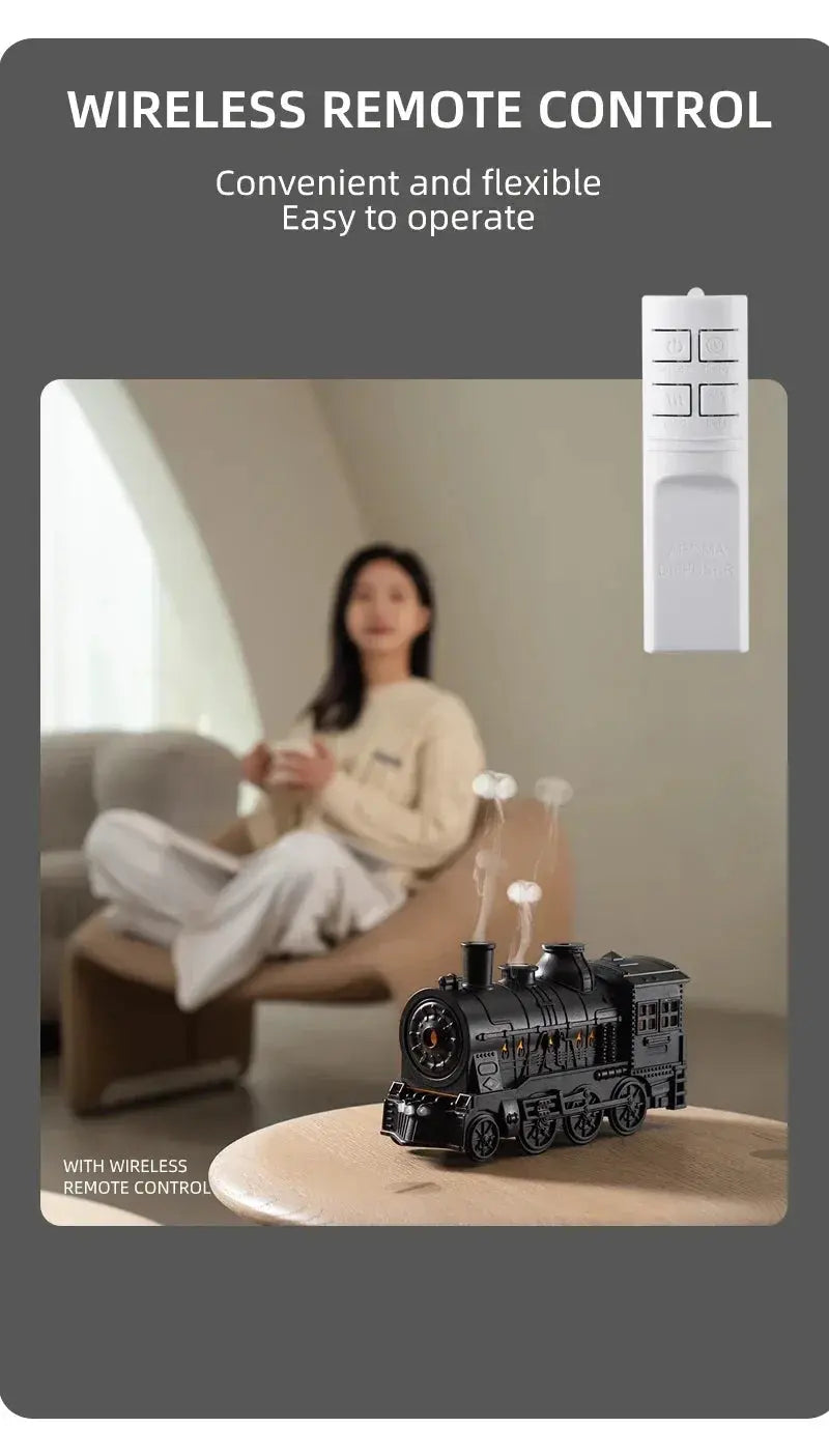 Mini Train Shape Aromatherapy Essential Oil Diffuser Ultrasonic Cool Mist Air Humidifier with LED Lamp Aroma Difusor Atomizer Streetsharks