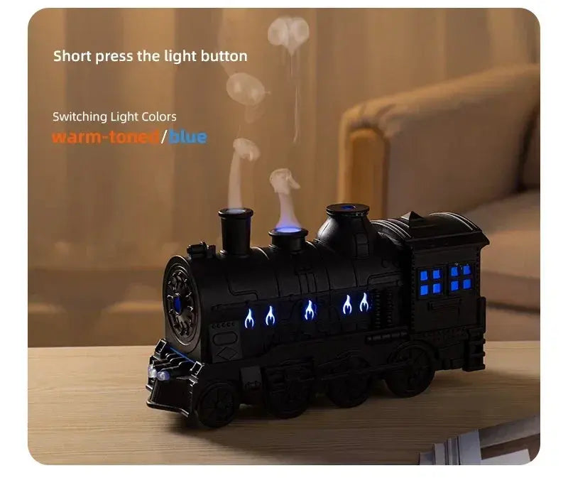 Mini Train Shape Aromatherapy Essential Oil Diffuser Ultrasonic Cool Mist Air Humidifier with LED Lamp Aroma Difusor Atomizer Streetsharks