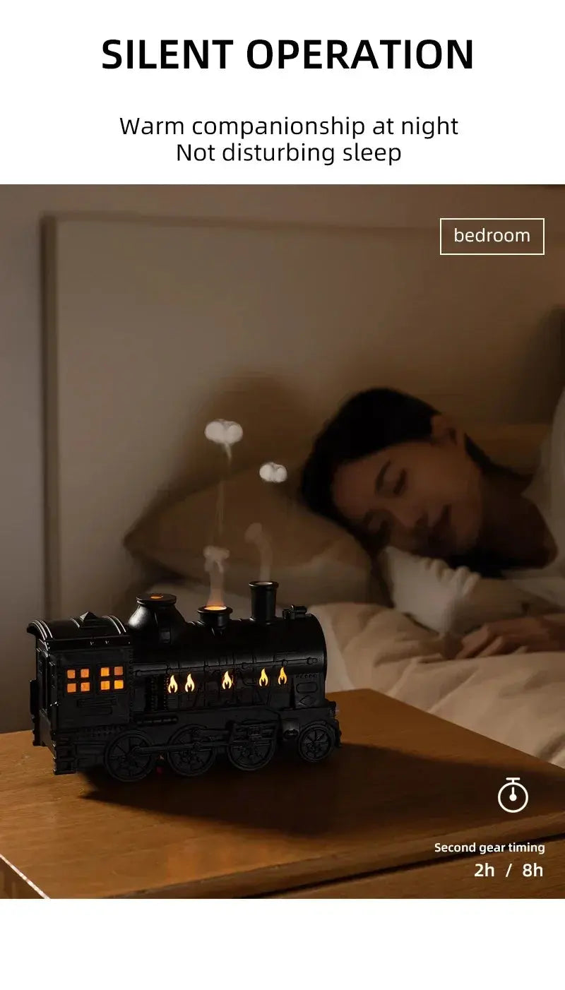 Mini Train Shape Aromatherapy Essential Oil Diffuser Ultrasonic Cool Mist Air Humidifier with LED Lamp Aroma Difusor Atomizer Streetsharks