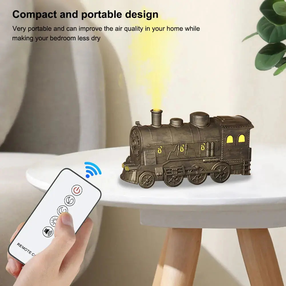 Mini Train Shape Aromatherapy Essential Oil Diffuser Ultrasonic Cool Mist Air Humidifier with LED Lamp Aroma Difusor Atomizer Streetsharks