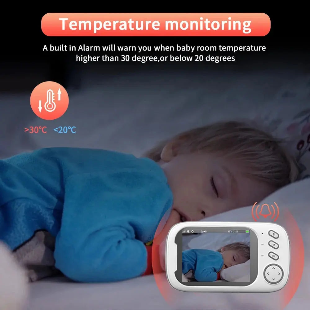New 3.5 inch Wireless Video Baby Monitor Night Vision Temperature Monitoring 2 Way Audio Talk Baby Nanny Security Camera Streetsharks