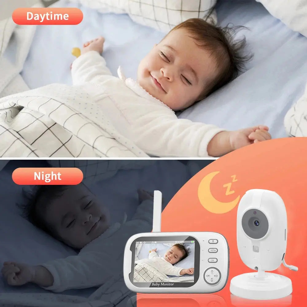 New 3.5 inch Wireless Video Baby Monitor Night Vision Temperature Monitoring 2 Way Audio Talk Baby Nanny Security Camera Streetsharks