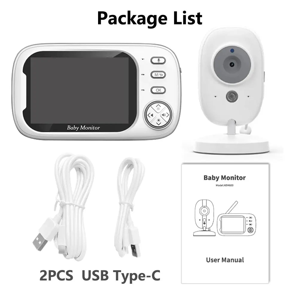 New 3.5 inch Wireless Video Baby Monitor Night Vision Temperature Monitoring 2 Way Audio Talk Baby Nanny Security Camera Streetsharks