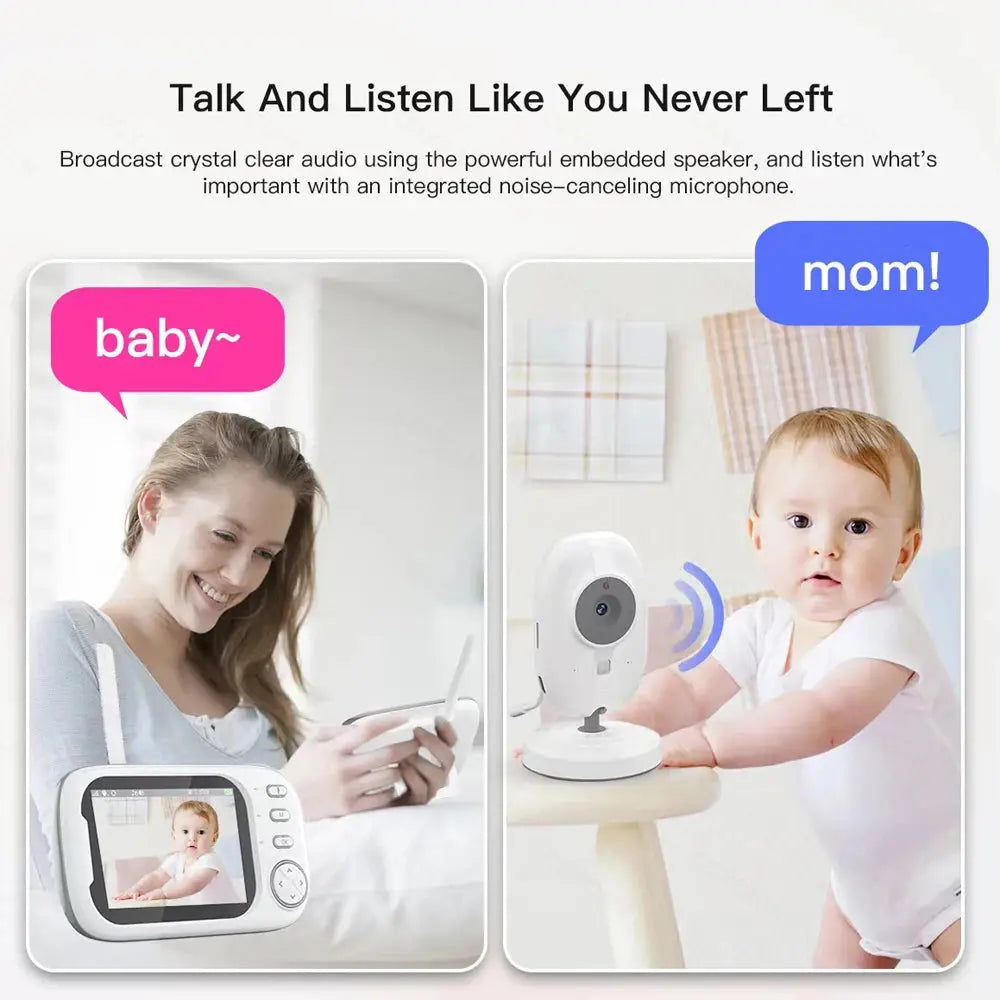 New 3.5 inch Wireless Video Baby Monitor Night Vision Temperature Monitoring 2 Way Audio Talk Baby Nanny Security Camera Streetsharks
