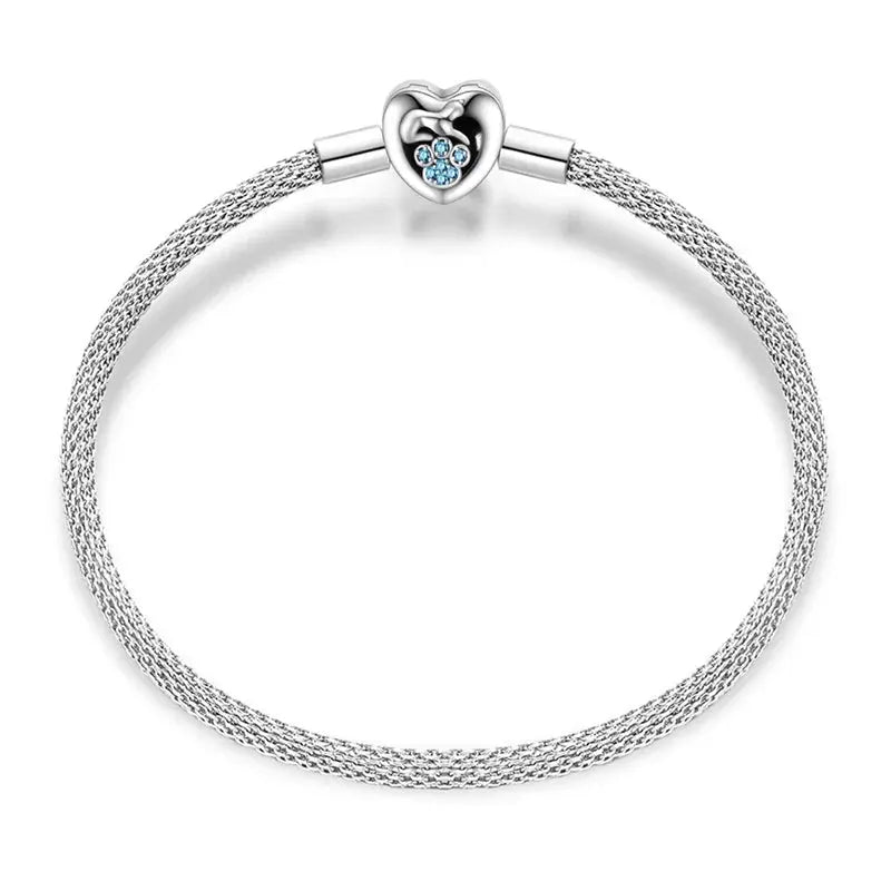 New 925 sterling silver fashion star track love cat claw star charm beads Fit Brand original bracelet DIY fine jewelry gifts Streetsharks